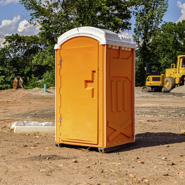 how often are the portable restrooms cleaned and serviced during a rental period in Kinsey Montana